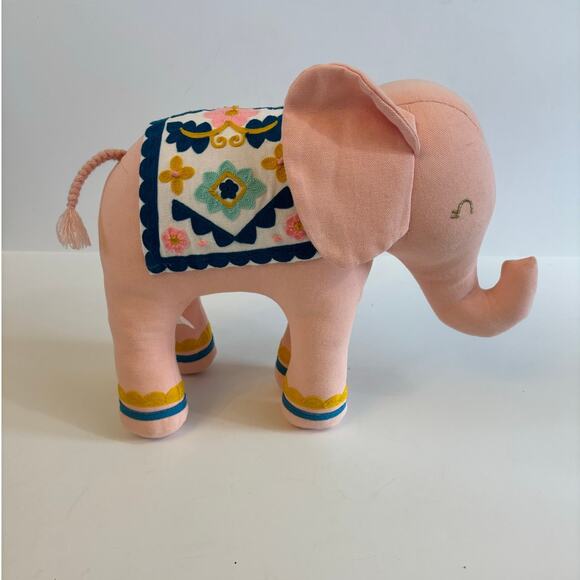 Pillowfort Pink Embroidered Elephant Decor Pillow Plush - Picture 1 of 6